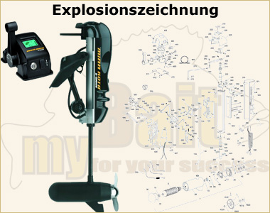 Explosionszeichnung des Minn Kota E-Drive