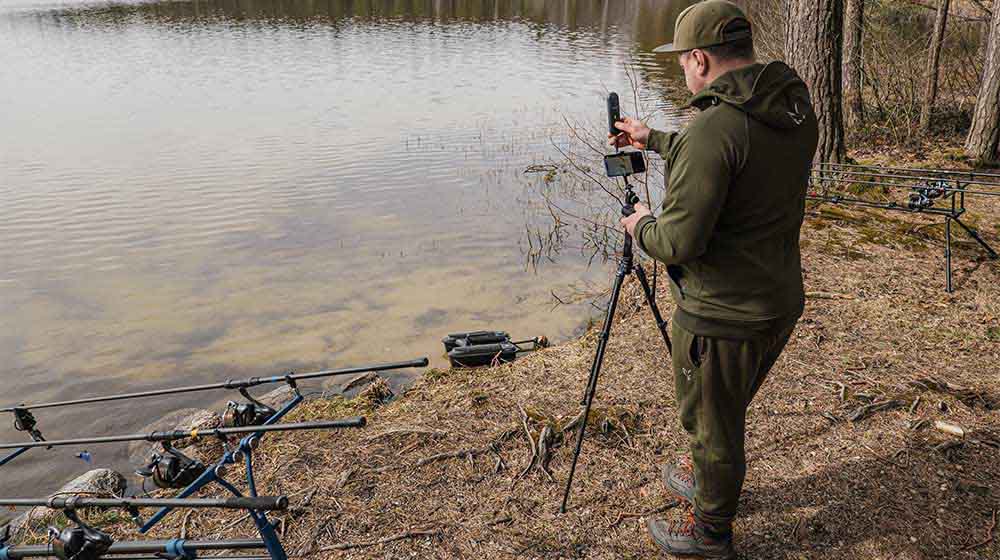 Deeper Tripod Stativ in Aktion Deeper Tripod Stativ in Aktion