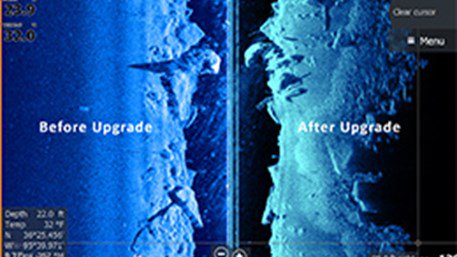 Detaillierte SideScan-Echolotaufnahme von Unterwasserstrukturen