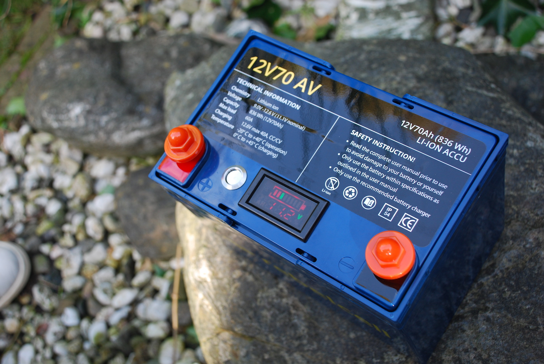 Batterie mit technischen Informationen