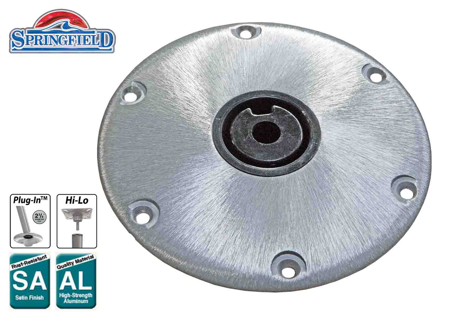 Springfield Marine Hi-Lo Einbaubodenplatte satiniert