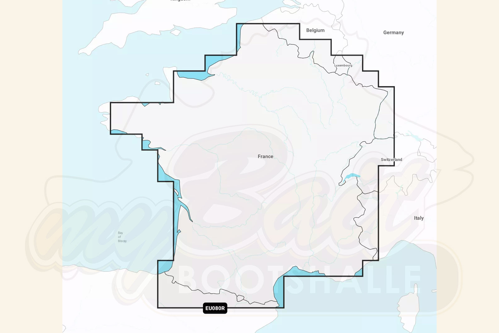 Garmin Navionics Plus: Kartenausschnitt Binnengewässer Frankreich