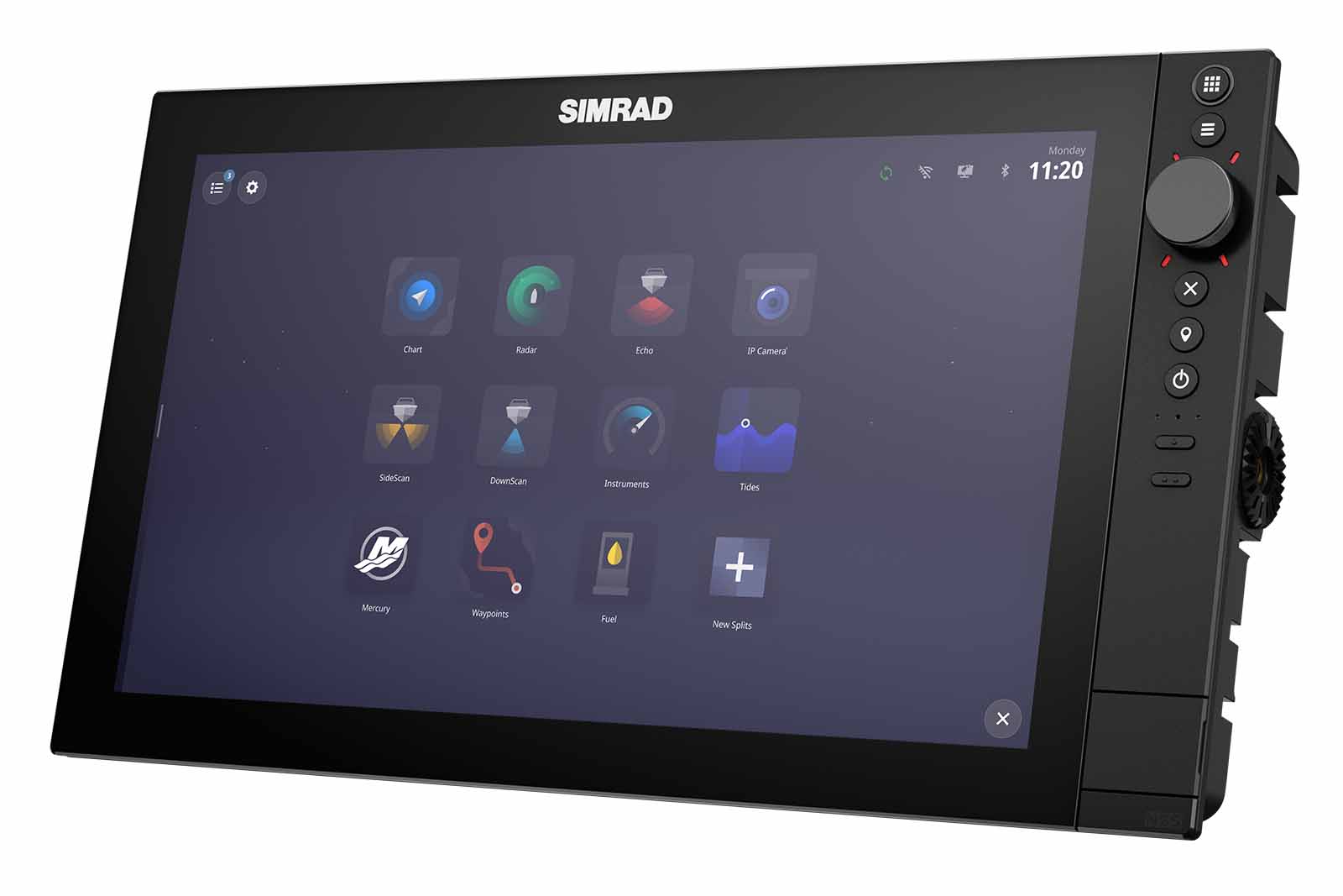 Simrad NSS 4 16-Zoll Echolot & Kartenplotter mit Sonar, Ansicht links