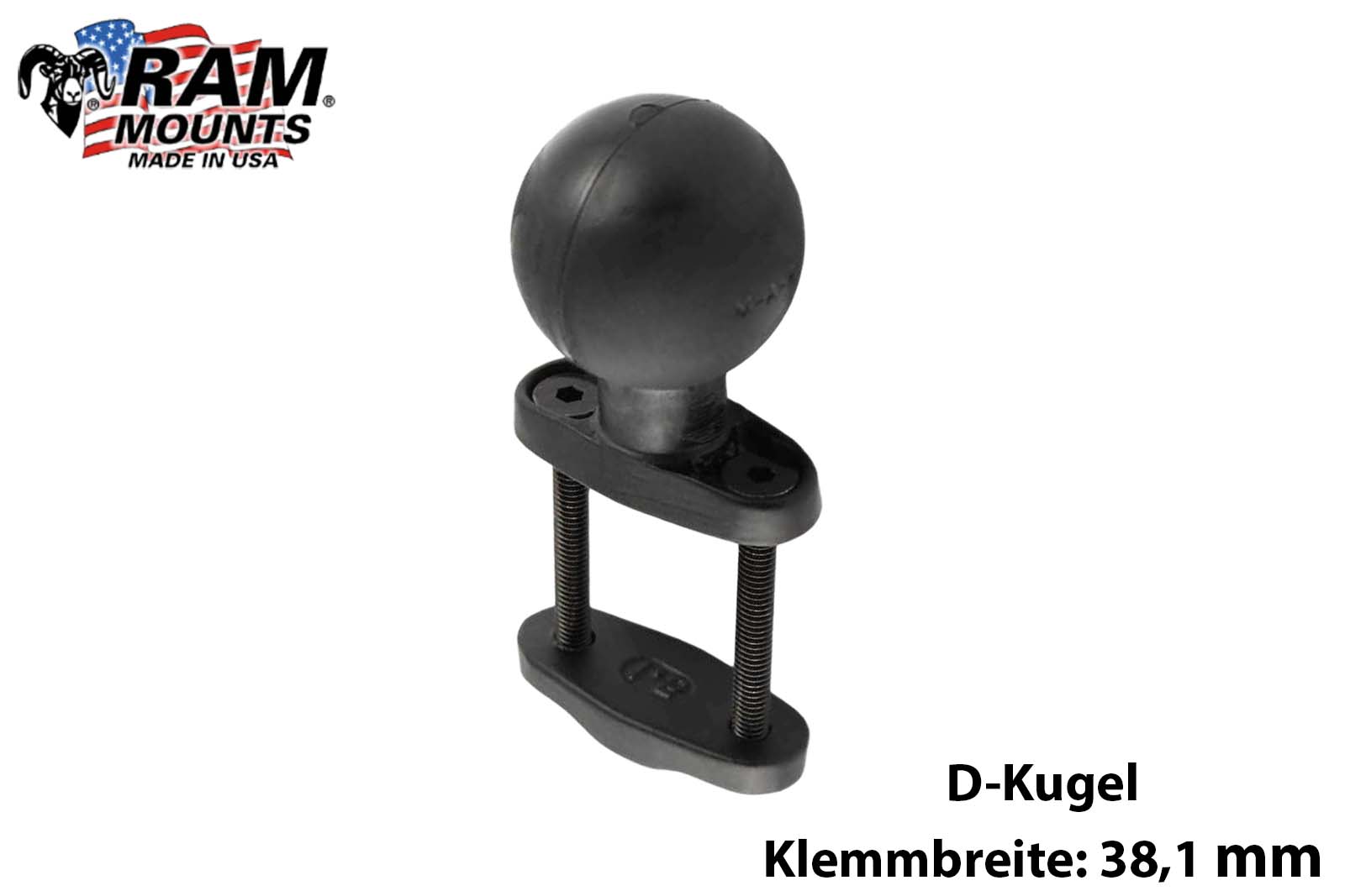 RAM Mount Schraubklemme mit C-Kugel | D-Kugel