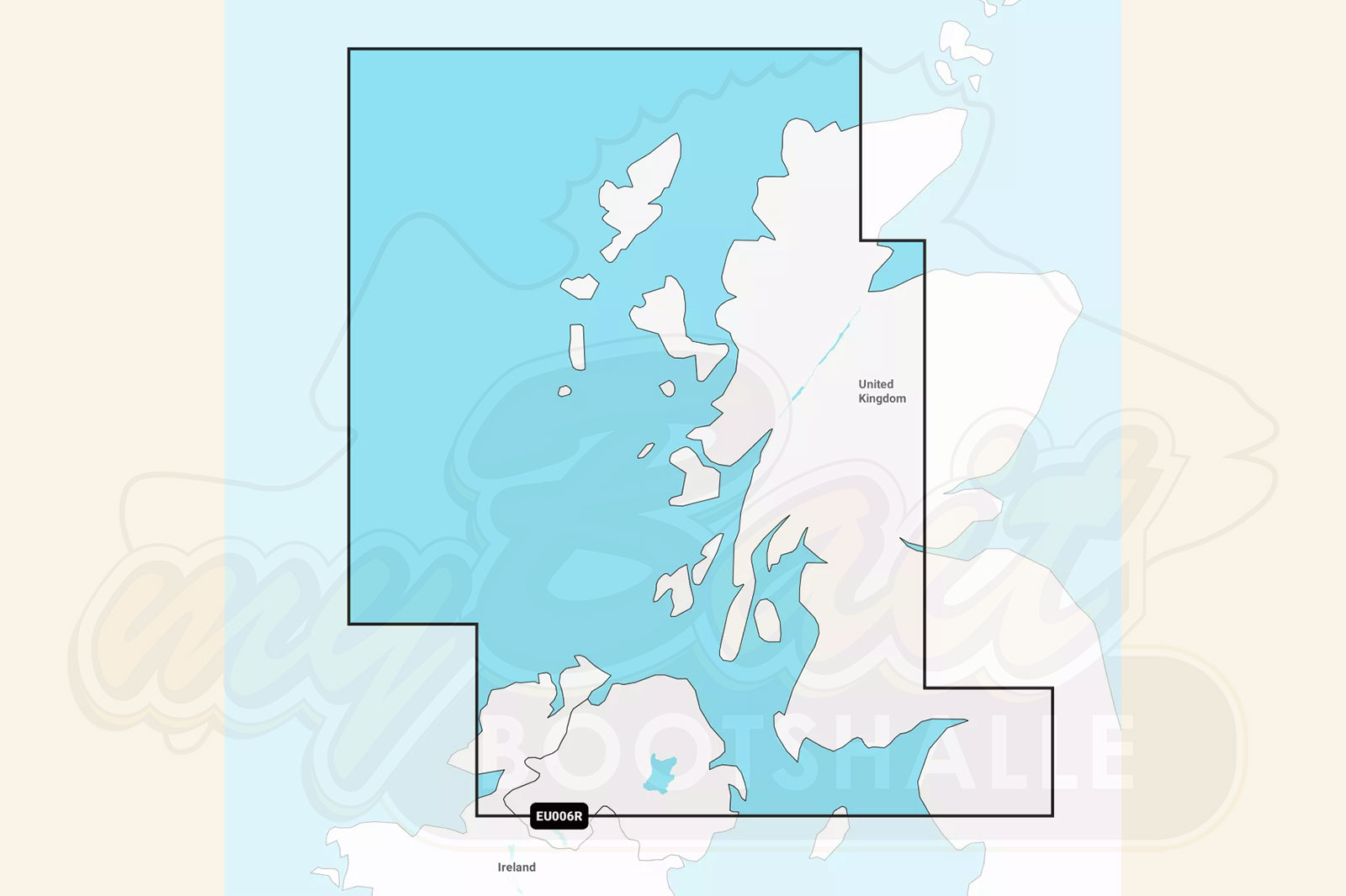 Garmin Navionics Plus: Kartenausschnitt Schottland Westküste & Irland Nordküste