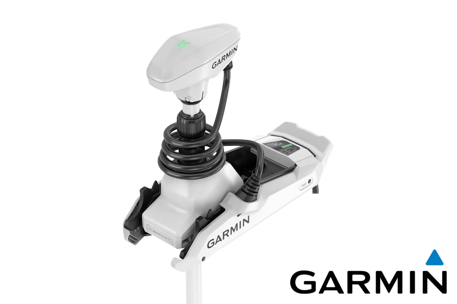 Garmin Force Kraken Elektromotor weiß 121 cm  Frontansicht