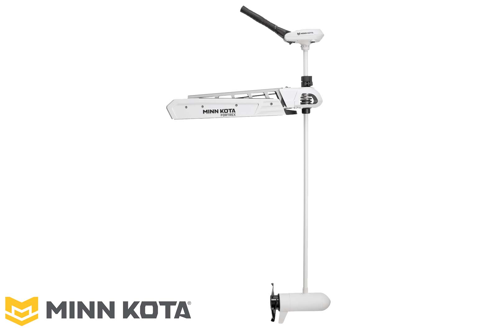 Minn Kota Riptide Fortrex Elektro-Bootsmotor 112 lb, 157 cm Schaftlänge, Seitenansicht
