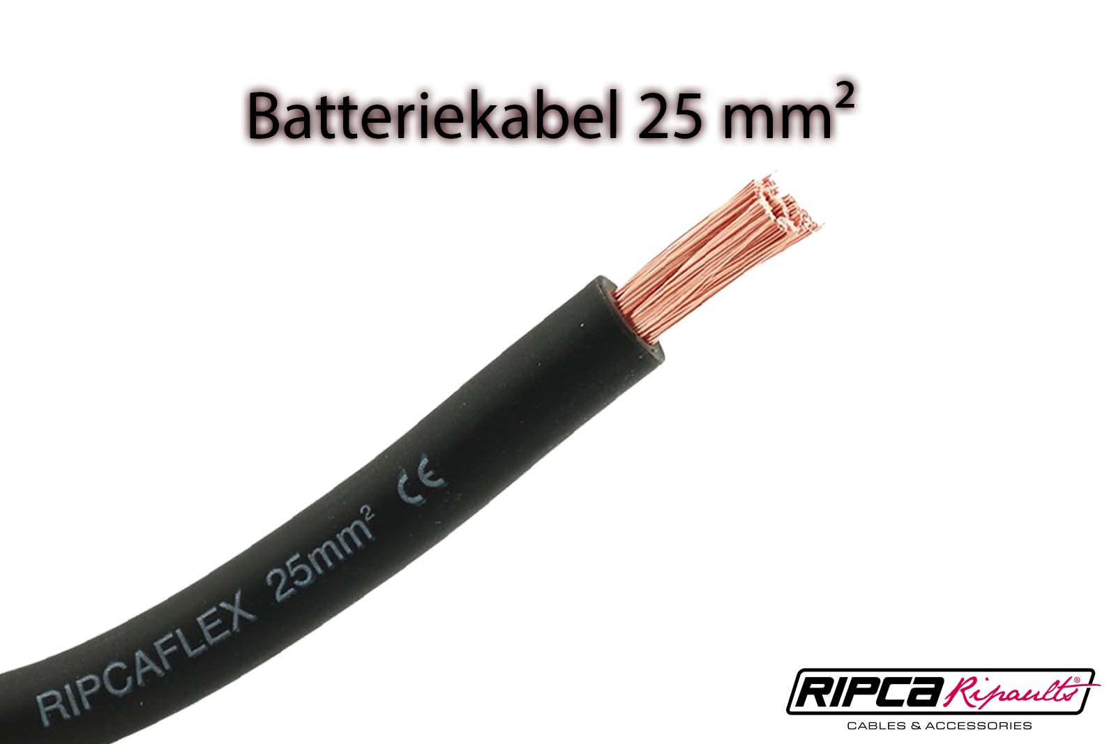 Ripca Batteriekabel 1-adrig Rot & Schwarz