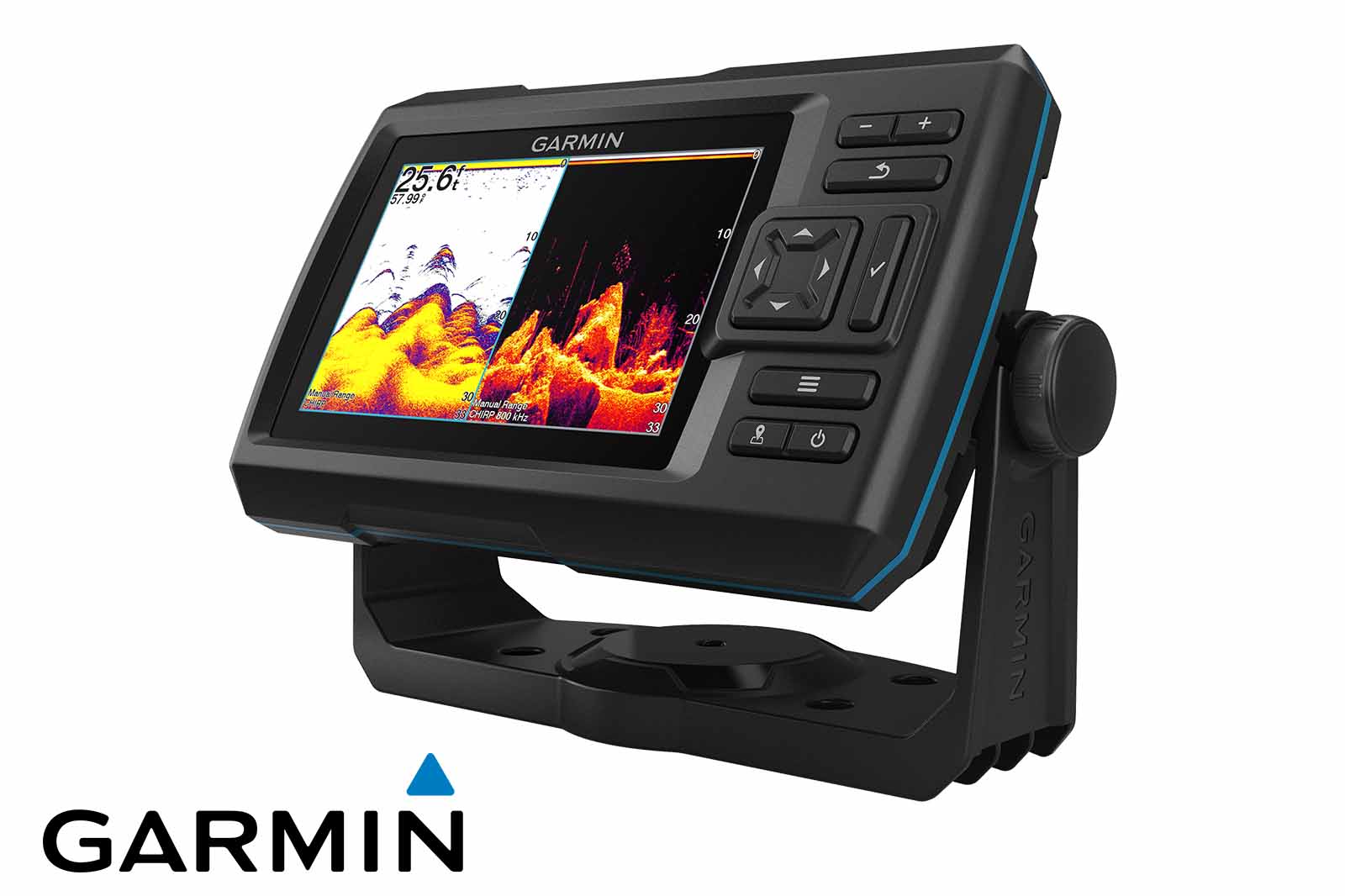 Garmin STRIKER Vivid 5cv Echolot SplitScreen 2D-Sonar und ClearVü, Ansicht links