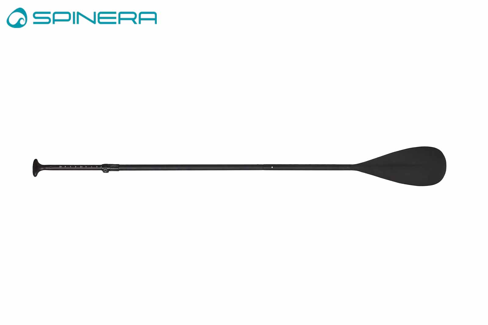 Spinera SUP Paddle aus Aluminium zusammengebaut Rückseite
