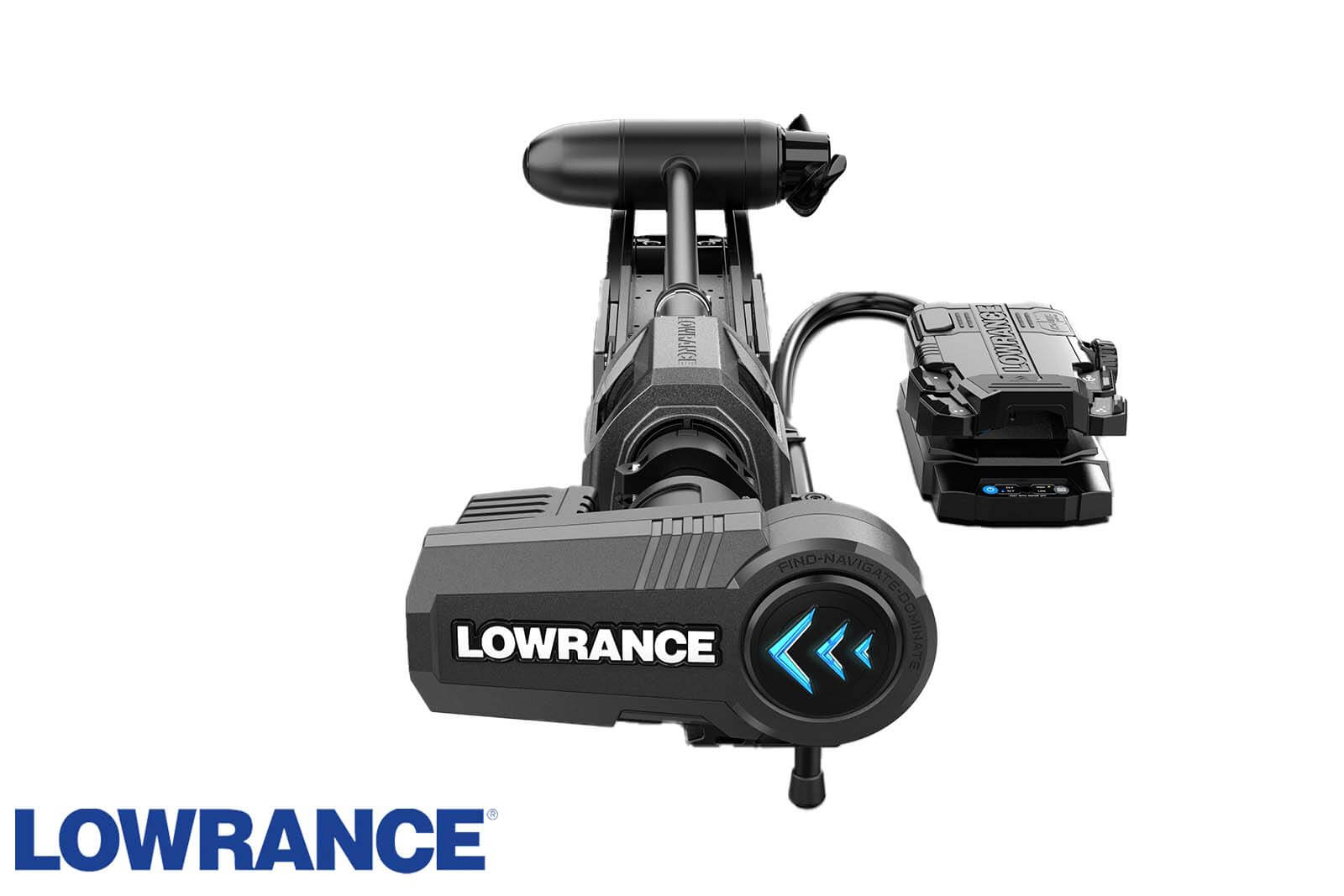 Lowrance GHOST X Elektromotor Liegend Frontansicht