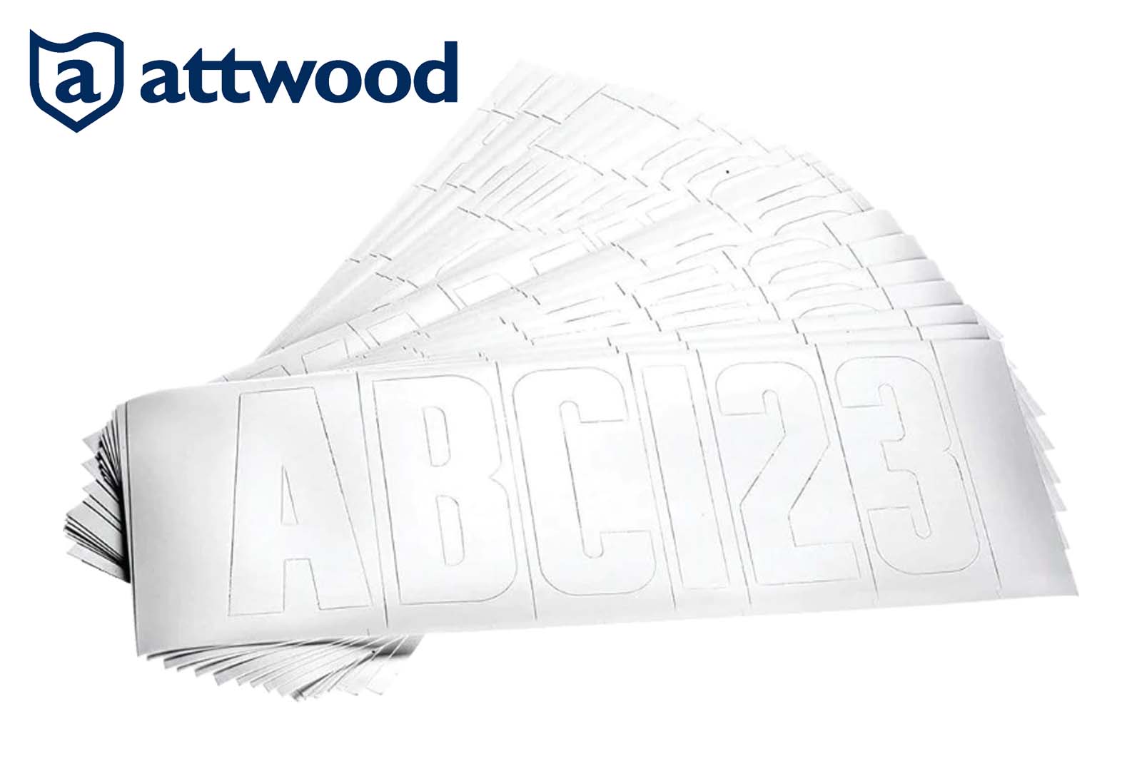 Attwood Buchstaben- & Zahlen-Set Weiß