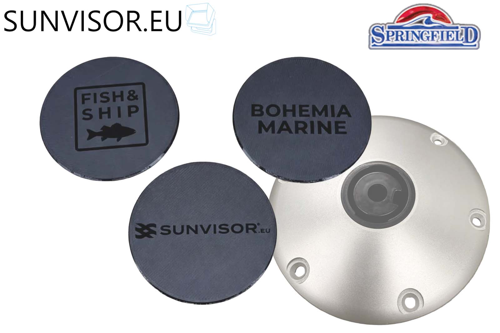 SUNVISOR Abdeckklappe für Einbaubodenplatten von Springfield Marine 3er-Set