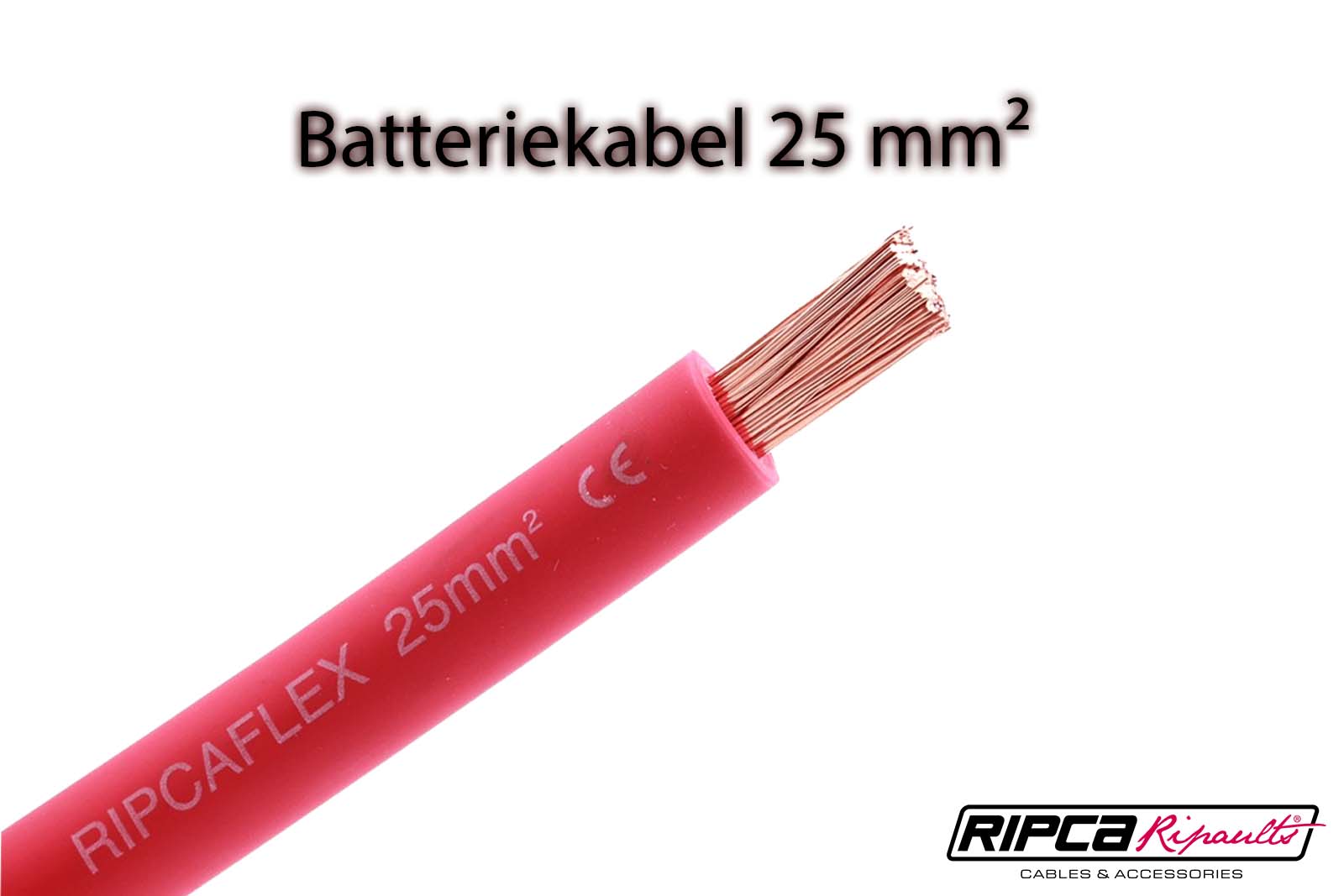 Ripca Batteriekabel 1-adrig Rot & Schwarz