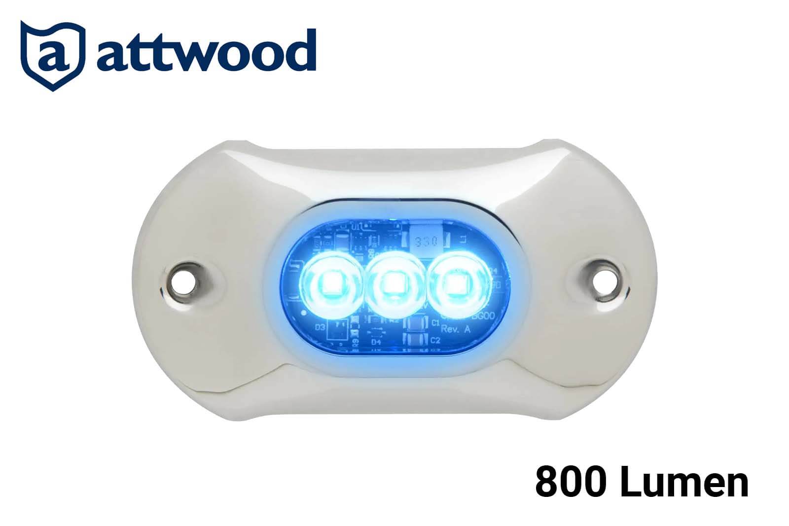 Attwood LightArmor LED Unterwasserlicht, blau, 4 Zoll, 8000 Lumen