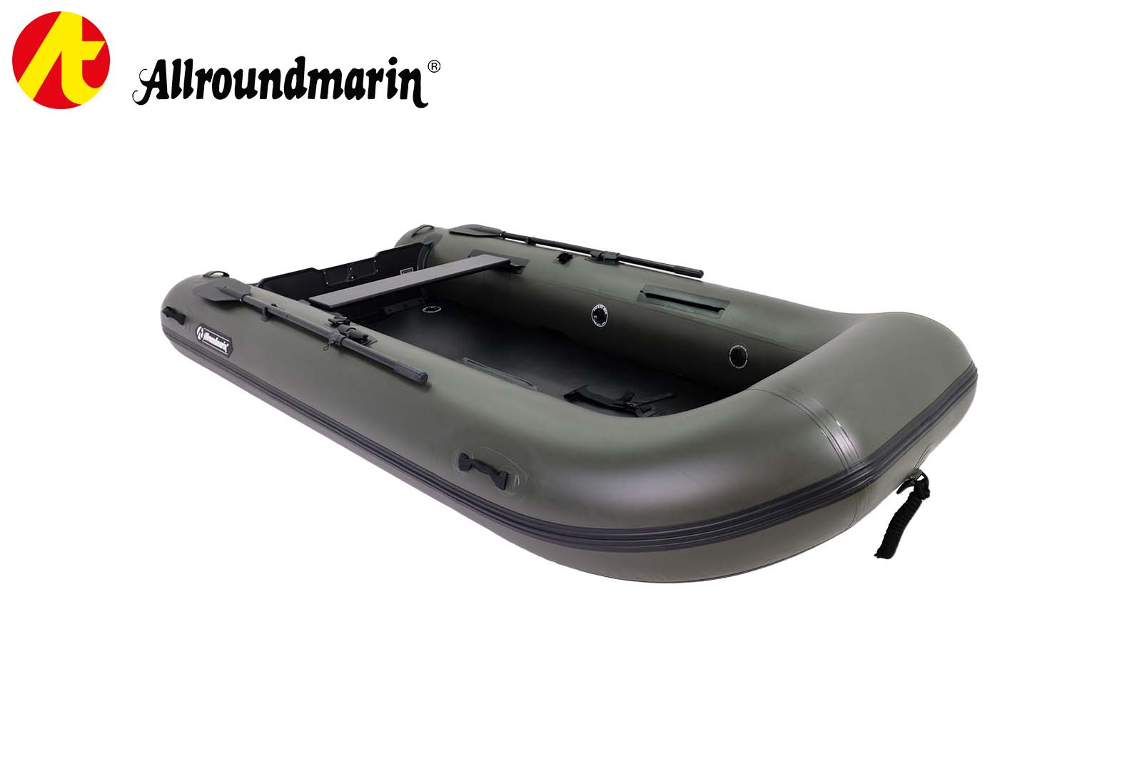 Allroundmarin Scout Schlauchboot 330 mit Luftboden Seitenansicht, schräg