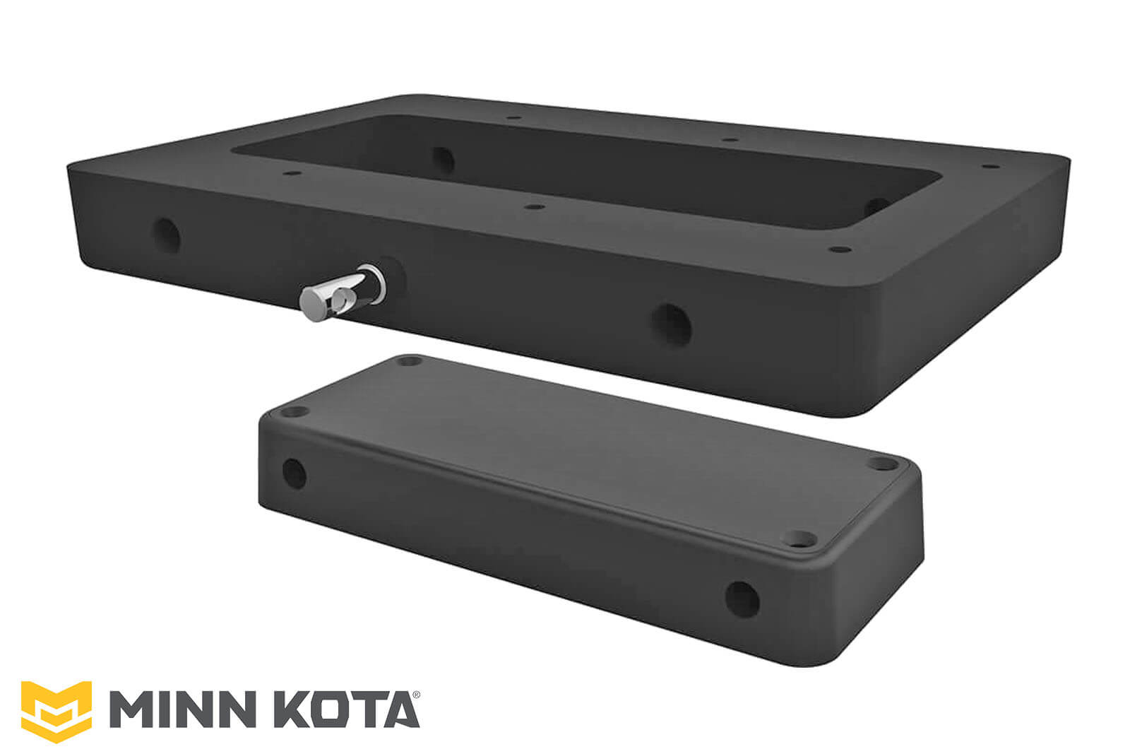 Minn Kota Montageplatte Heavy Duty MKA-53 in Schwarz auseinander genommen