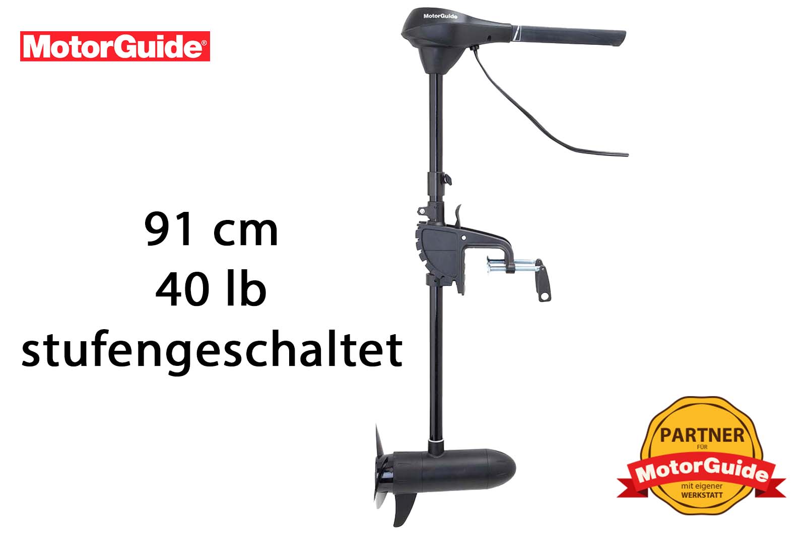 MotorGuide R3 Heckmotor Süßwasser 40 lb, 91 cm,  stufengeschaltet