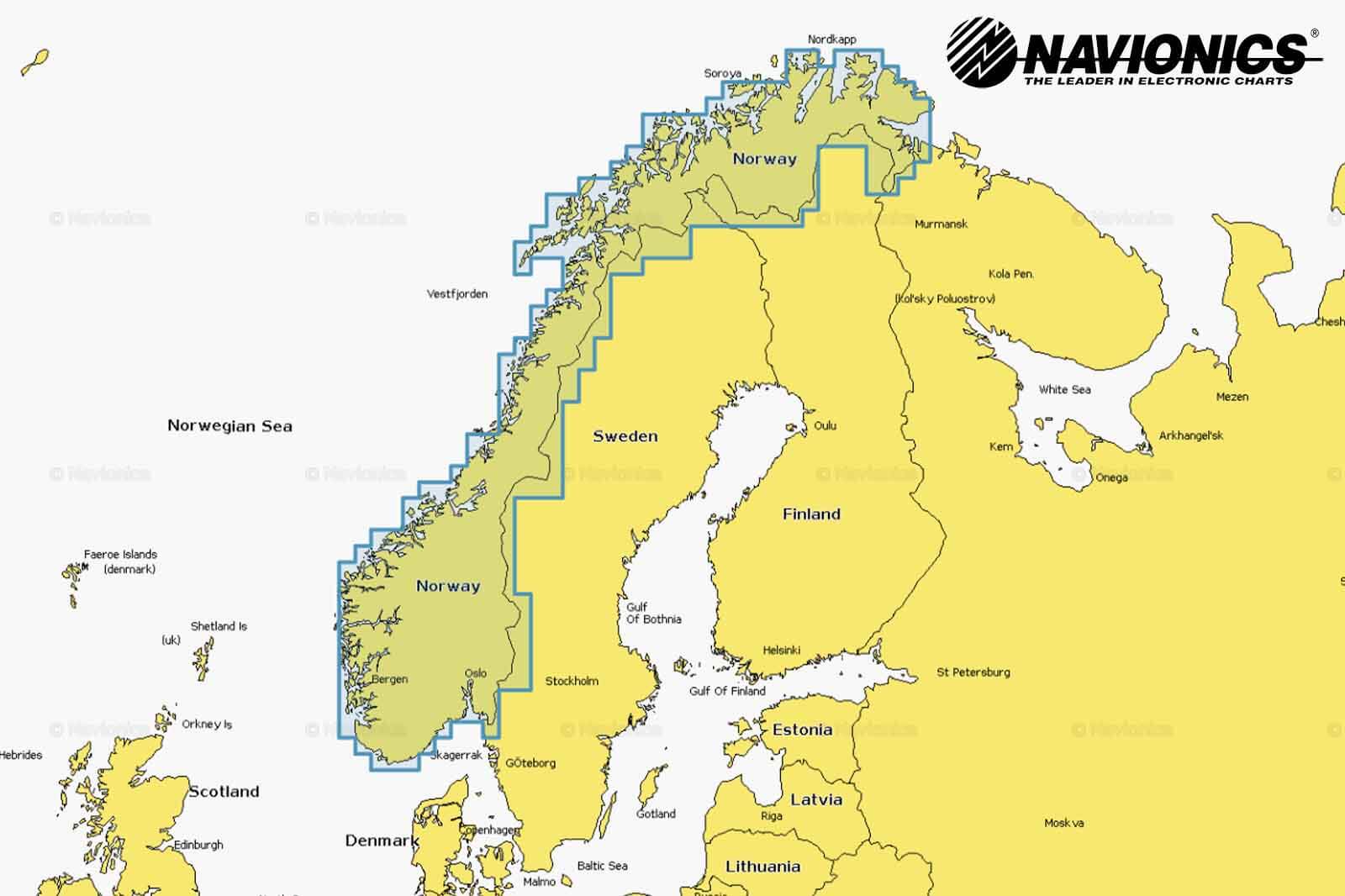 Navionics Plus Seekarte