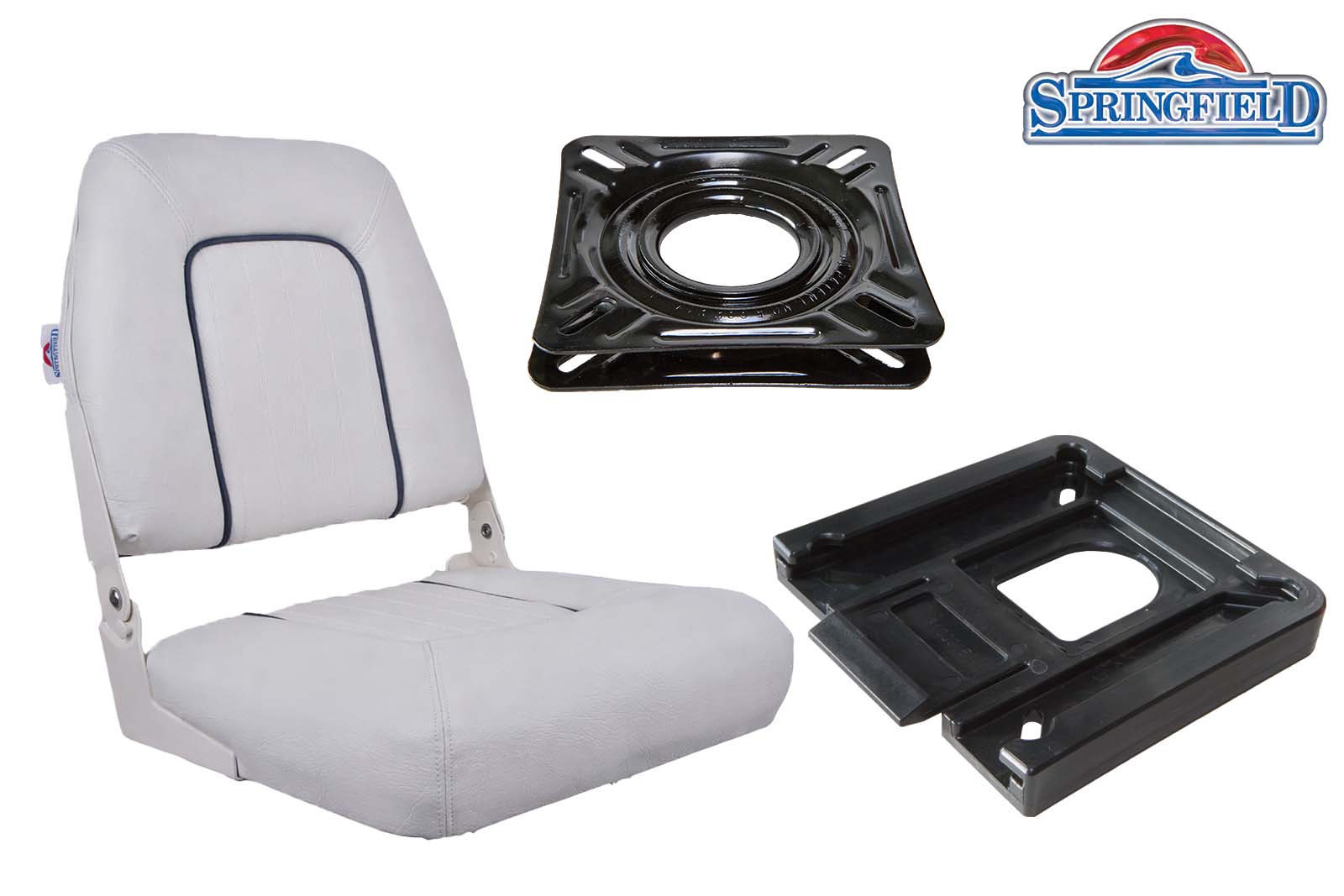 Springfield Marine myBait Coach Bootssitz-Set, weiß, zur Montage auf Sitzbank