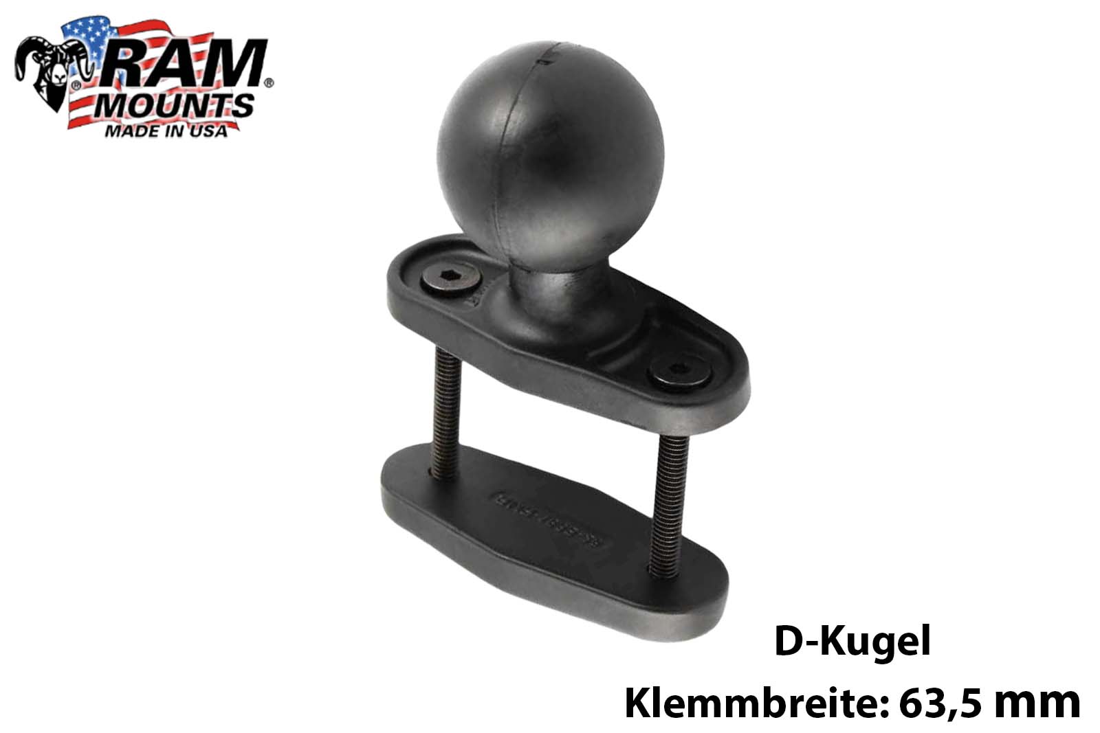 RAM Mount Schraubklemme mit C-Kugel | D-Kugel