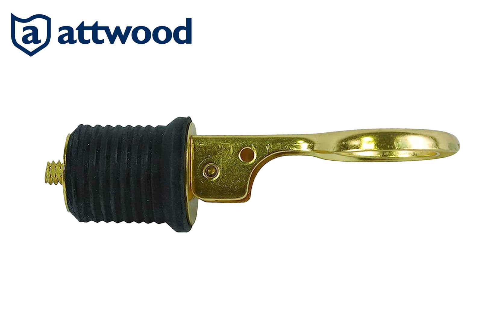 Lenzstopfen Bilgestopfen von Attwood mit Messing beschichtet seitlich