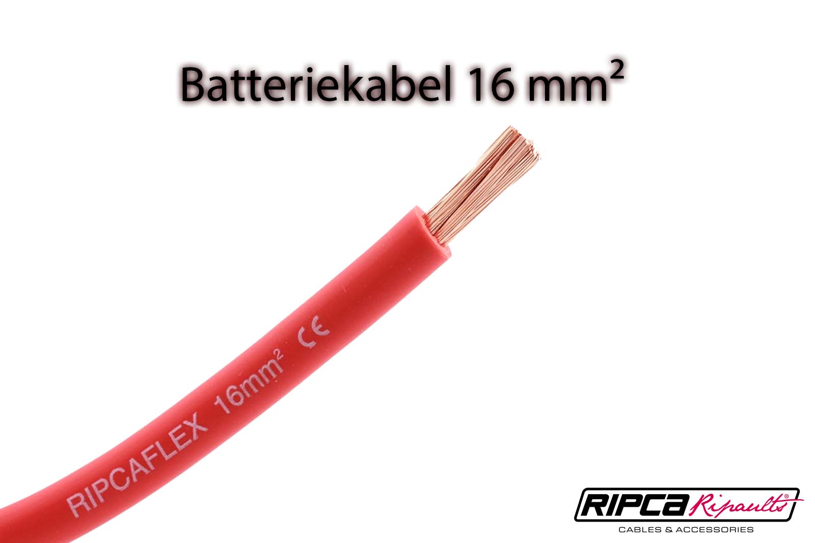Ripca Batteriekabel 1-adrig Rot & Schwarz