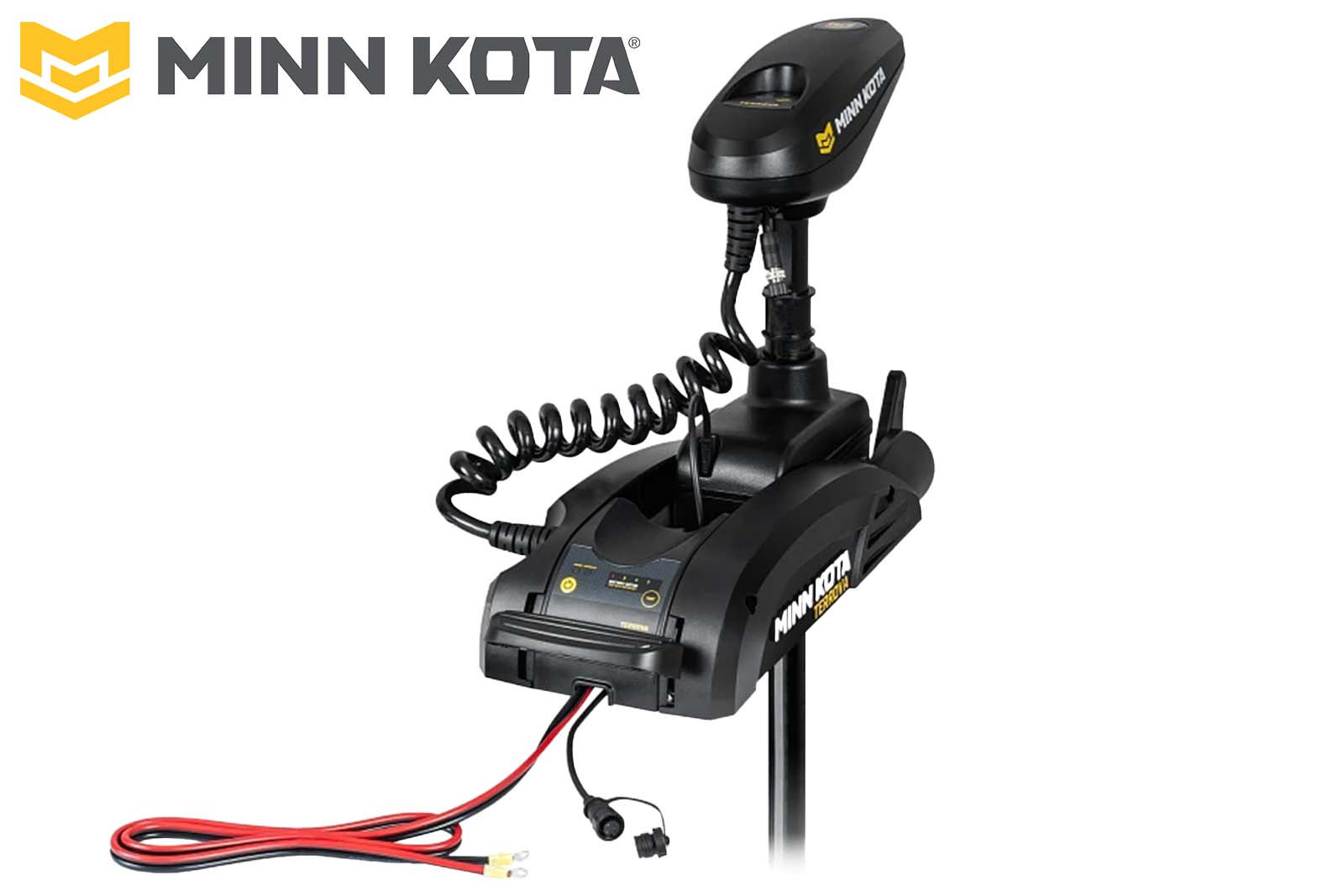 Minn Kota Kayak Terrova Kayak-Motor Heckansicht mit Anschlüssen