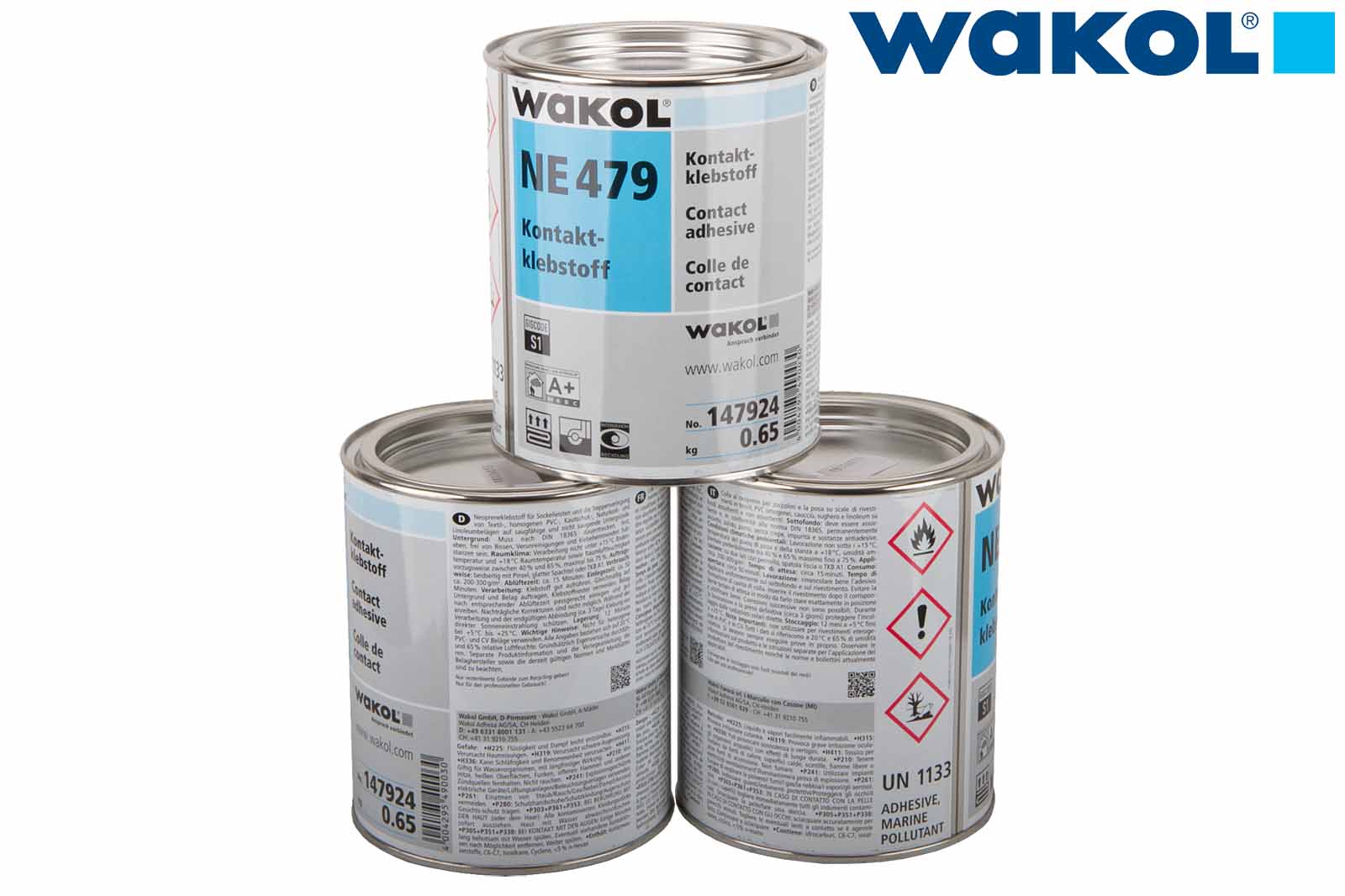 Wakol Klebstoff für Bootsteppich 3 Dosen - 0,65 Kg