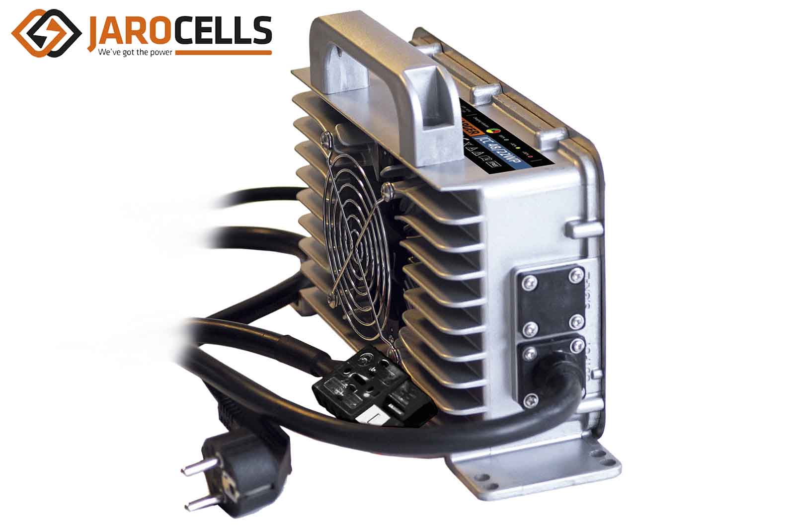 Jarocells LiFePO4 Lithium-Ladegerät, Aluminium, wasserdicht IP65, JCC 48-22 Aufrecht