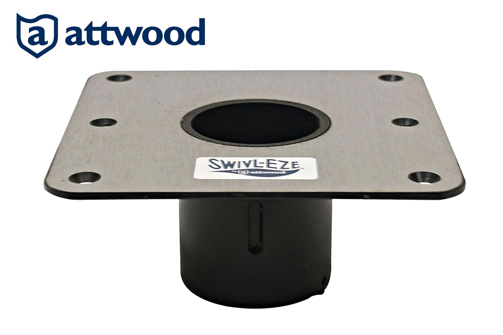 Attwood quadratische Einbaubodenplatte in Schwarz