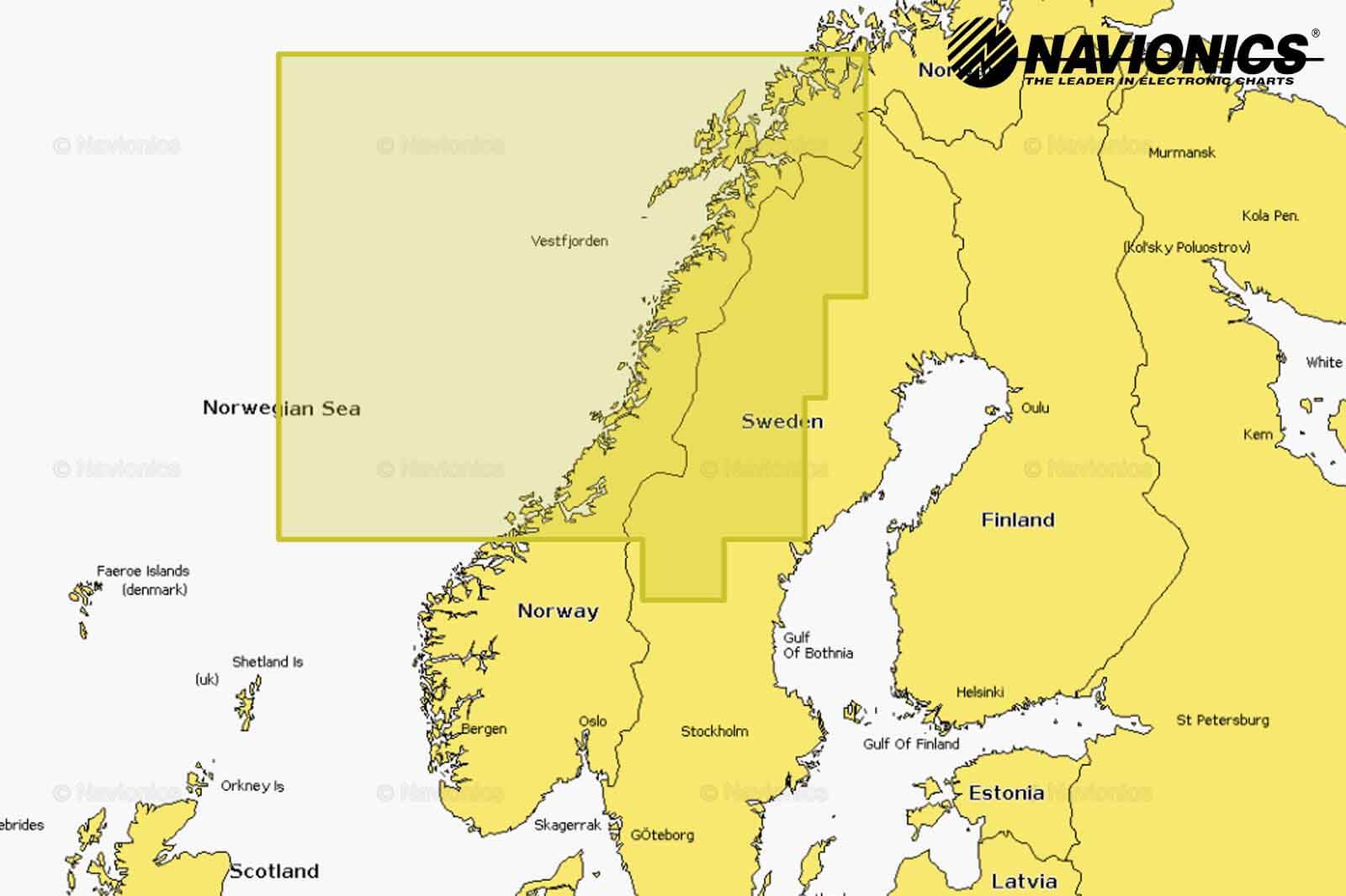 Navionics Plus Seekarte