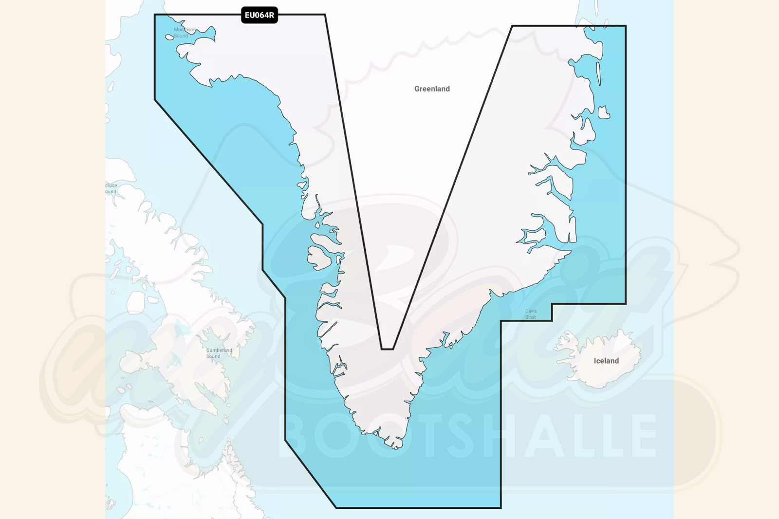 Garmin Navionics Plus: Kartenausschnitt Grönland West- & Ostküste