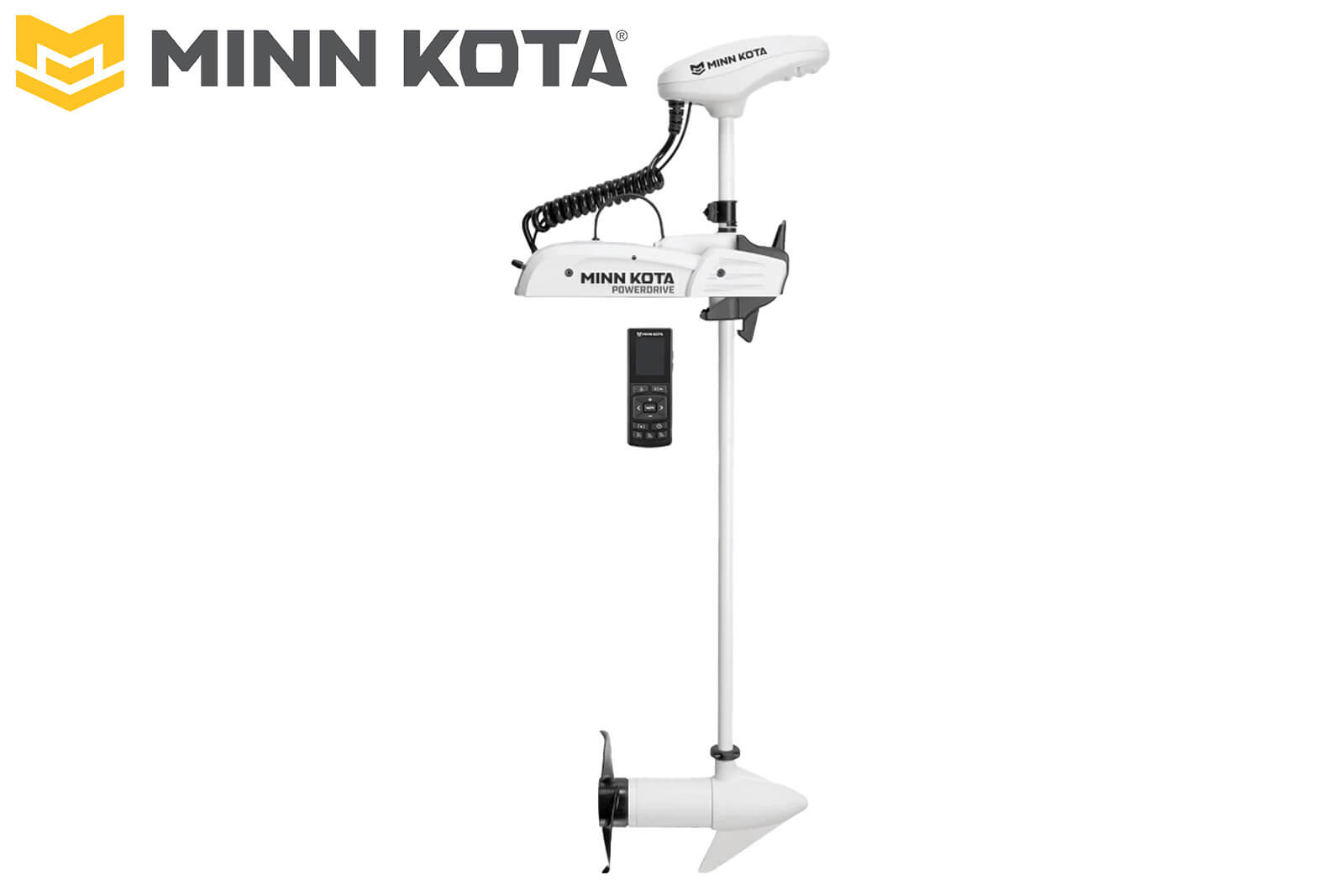 Minn Kota Riptide PowerDrive Elektro-Bootsmotor mit Wireless Remote Profilansicht 12 V