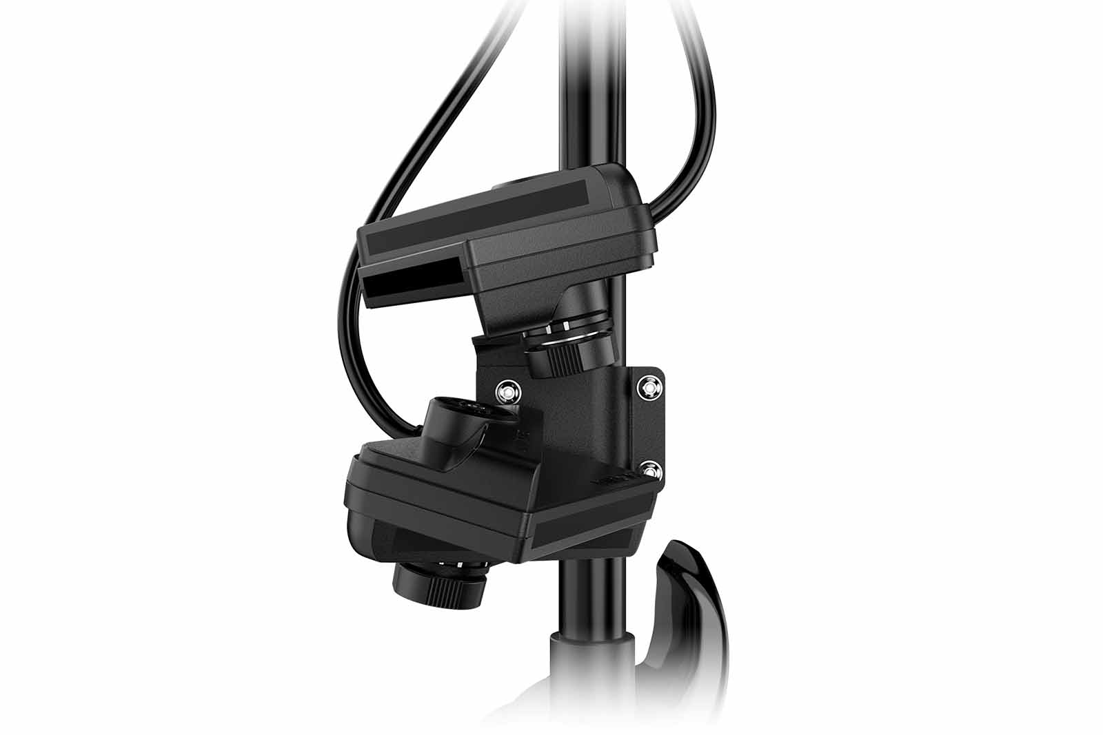 Lowrance Active Target 2 Beispiel für Schaftmontage mit zwei Live-Gebern - andere Perspektive