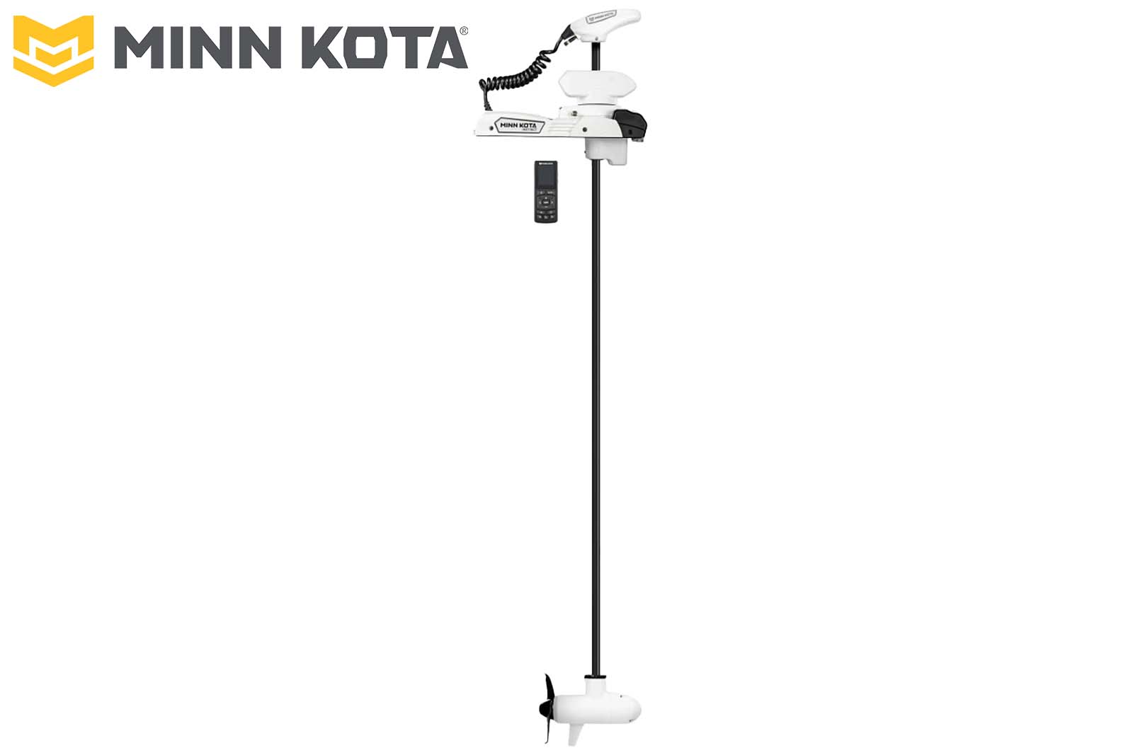 Minn Kota Riptide Instinct QUEST Elektro-Bootsmotor Profilansicht, weiß, 254 cm