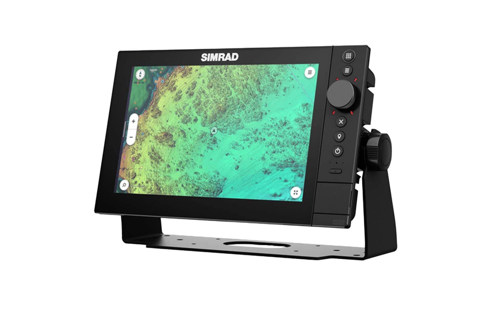Simrad NSS 4 10-Zoll Kartenplotter ohne Sonar mit Bügelhalterung, Ansicht links