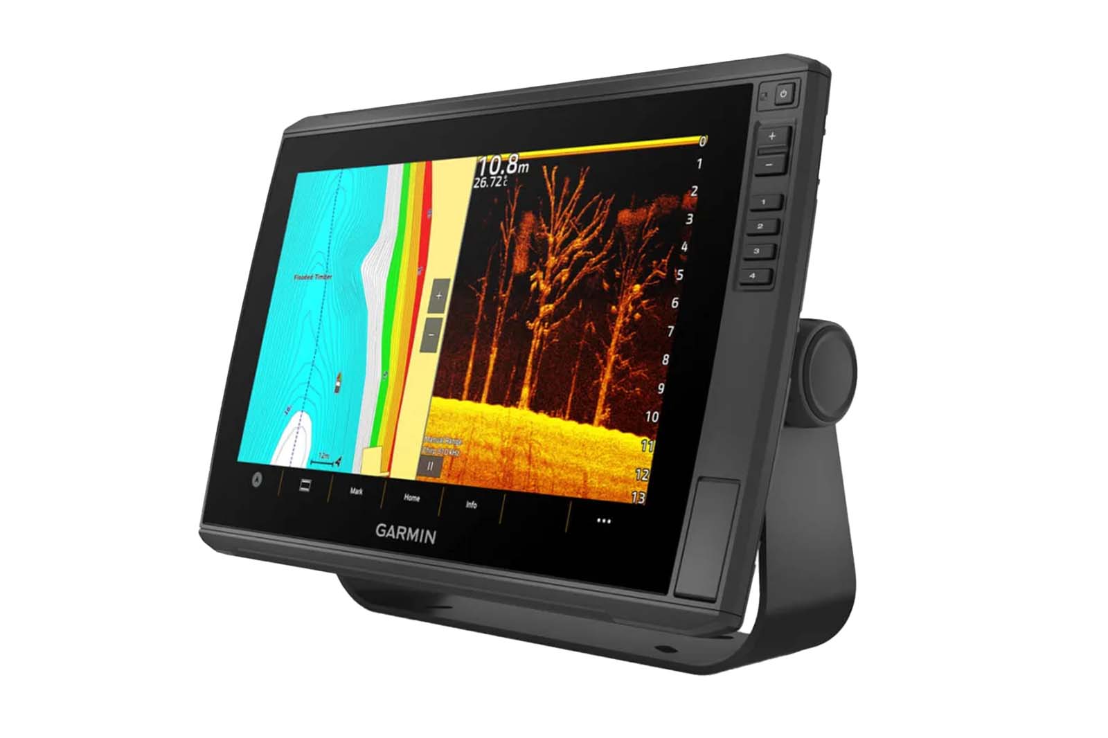 Garmin ECHOMAP Ultra 2 122sv Echolot 12 Zoll Ansicht links