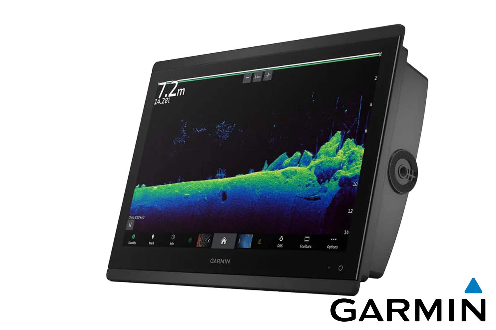 Garmin GPSMAP 8416xsv Echolot Ansicht links
