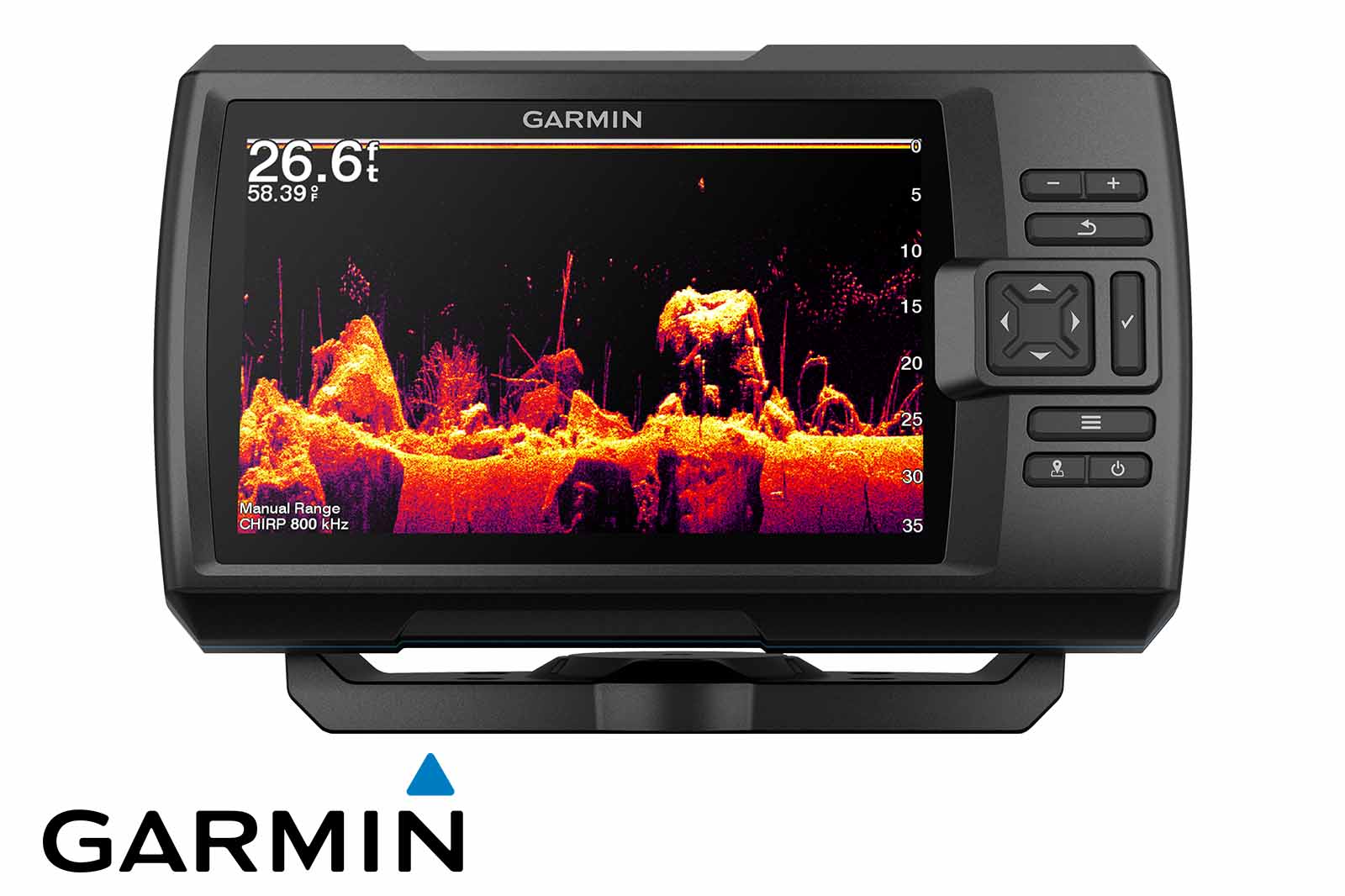 Garmin STRIKER Vivid 7cv Echolot ClearVü rot, Frontansicht