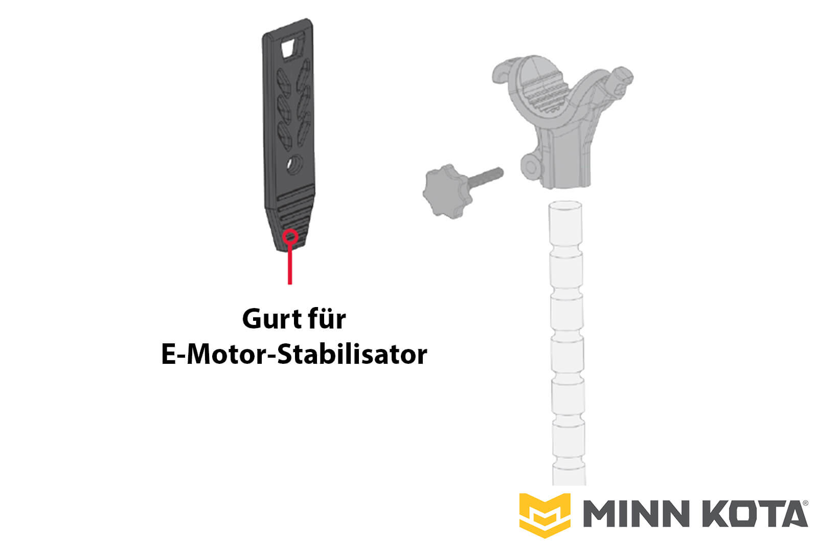 Minn Kota Ersatzteil 2373826: Gurt für Elektromotor-Stabilisator MKA-55 und MKA-60