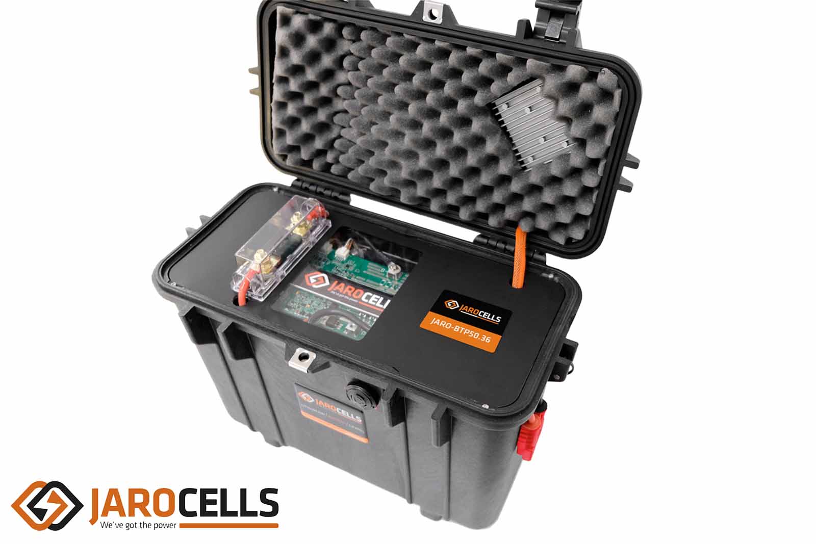 Jarocells Tragbare BTP 60.12 + 36 Lithium Ionen Batterie innen