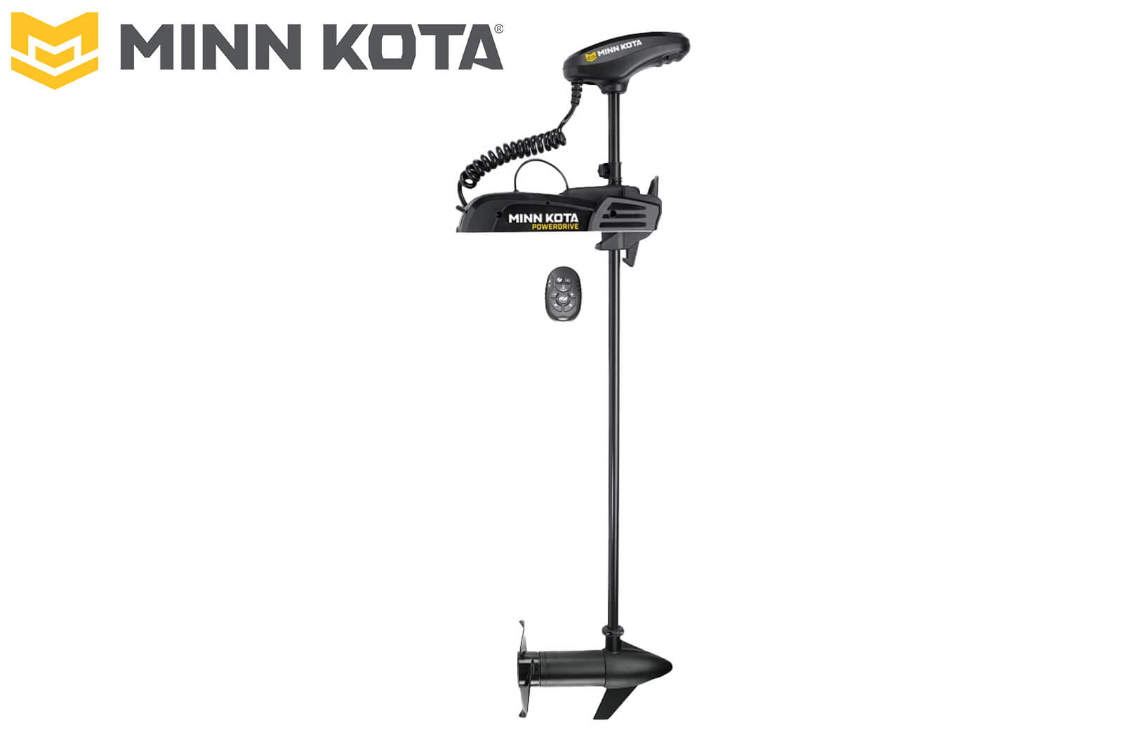 Minn Kota PowerDrive Elektro-Bootsmotor Profilansicht 137 cm, 12 V (55 lb) mit Dual Spectrum CHIRP Geber