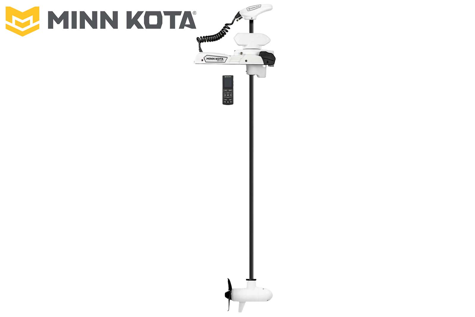 Minn Kota Riptide Instinct QUEST Elektro-Bootsmotor Profilansicht, weiß, 220 cm