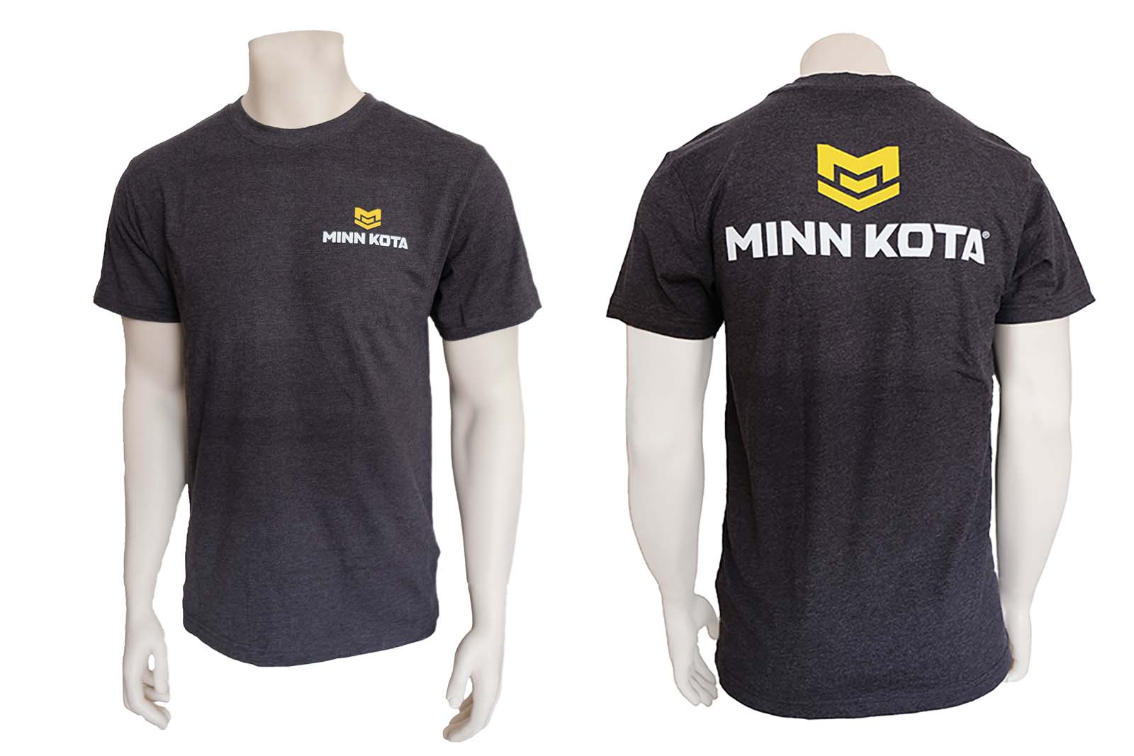 Minn Kota T-Shirt, grau meliert mit Aufdruck auf Brust und Rücken
