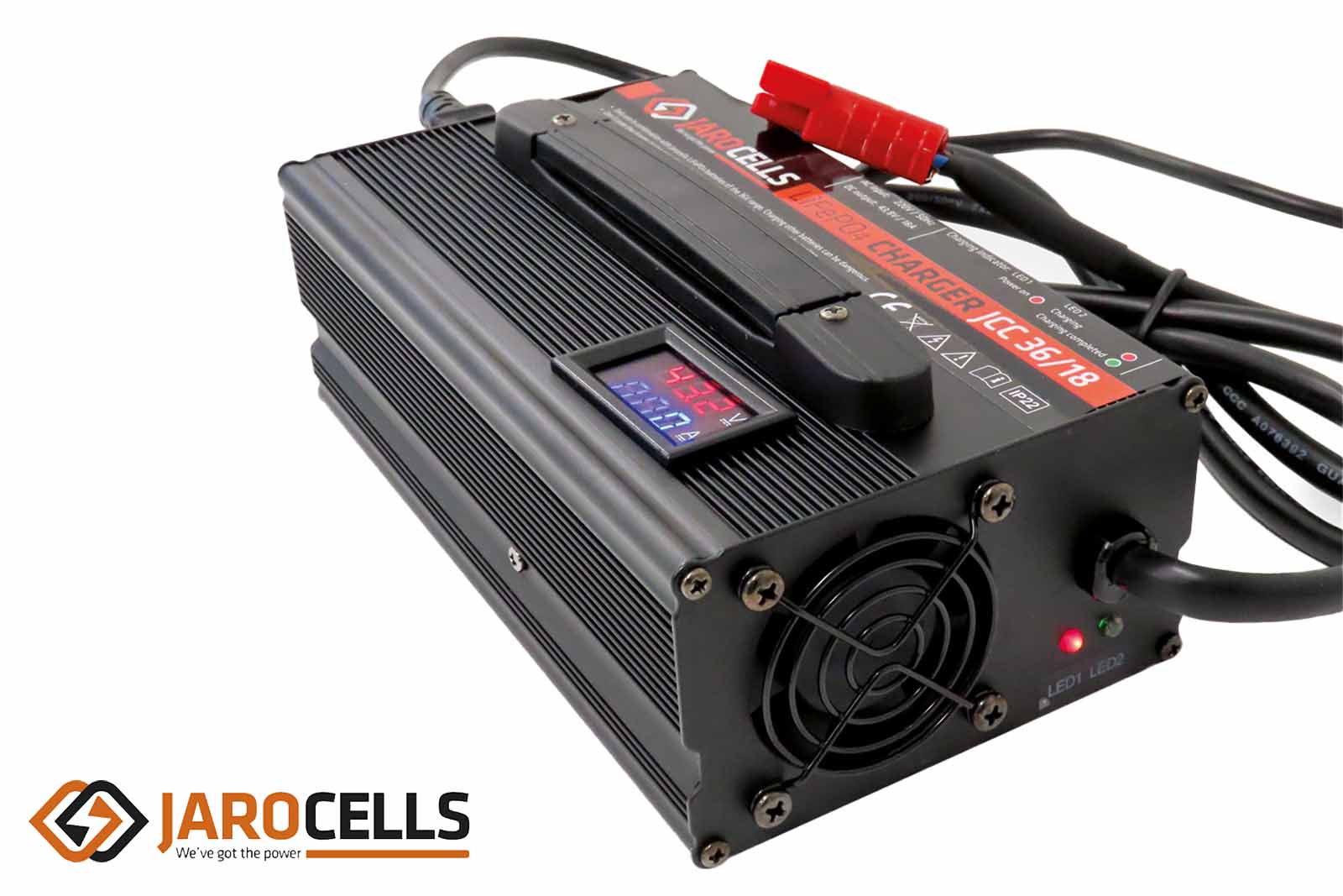 Jarocells LiFePO4 Lithium Ladegerät, Aluminium, IP22