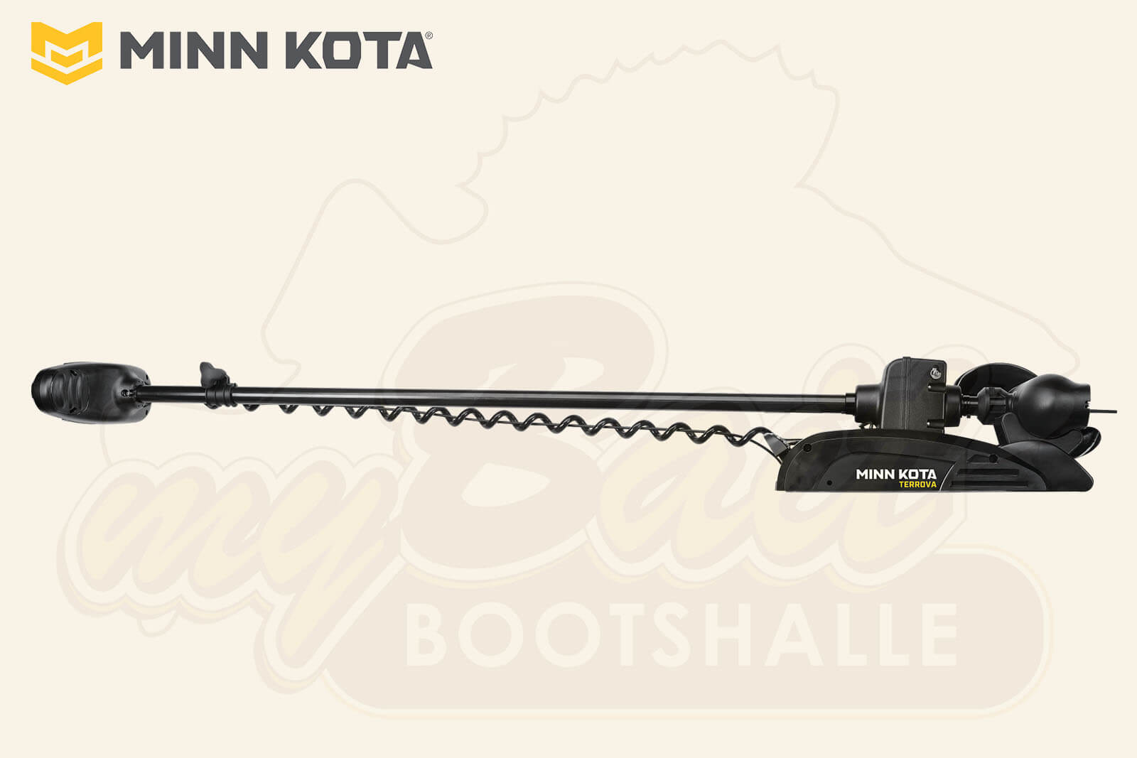 Minn Kota Terrova Elektro-Bootsmotor zusammengeklappt