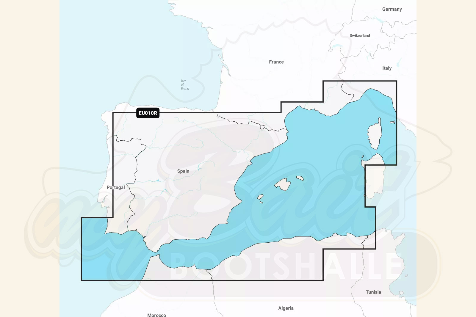 Garmin Navionics Plus: Kartenausschnitt Spanien Mittelmeerküste / Frankreich Südküste / Korsika