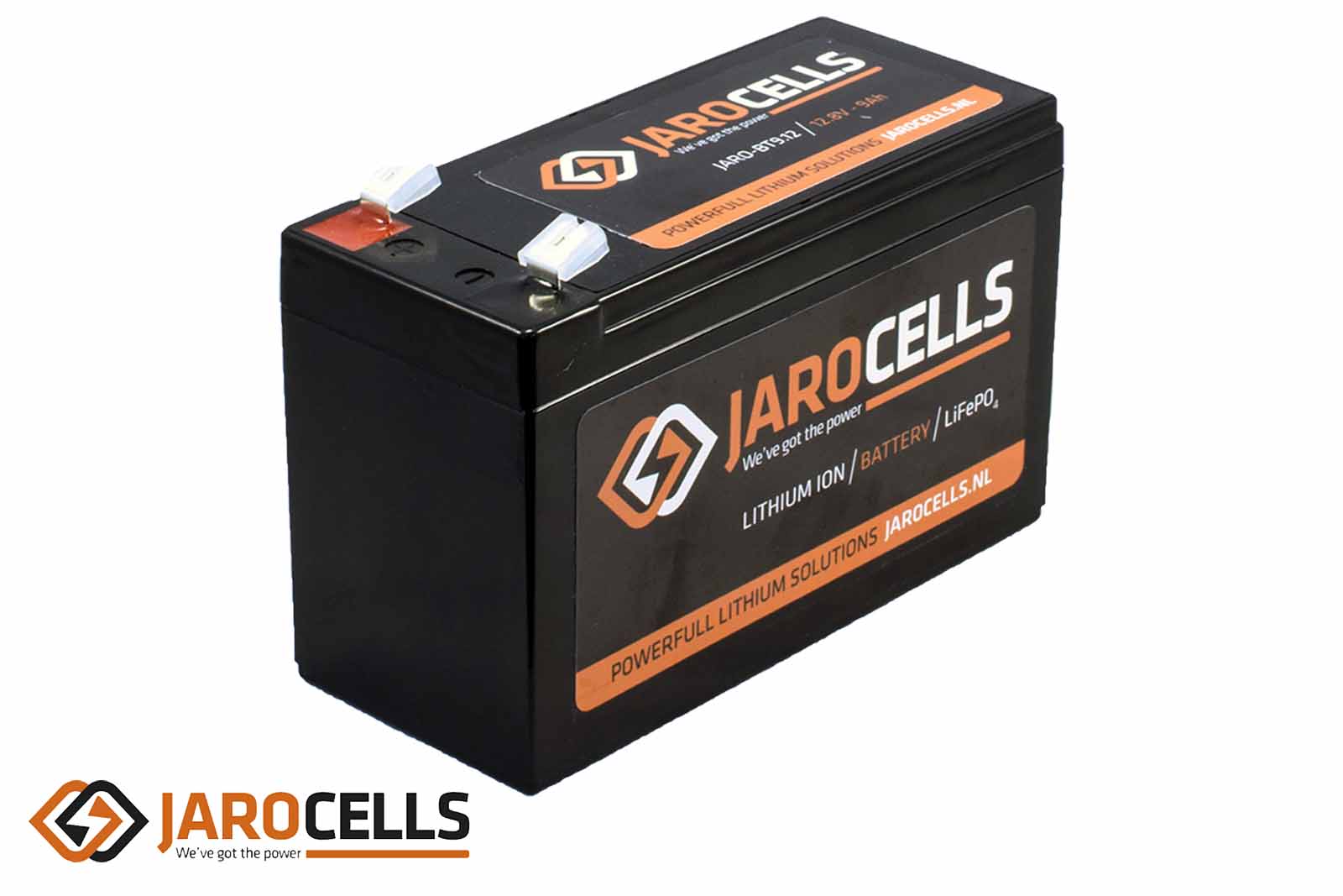 Jarocells JARO-BT9.12 Lithium-Ionen-Batterie (LiFePO4), seitlich von rechts