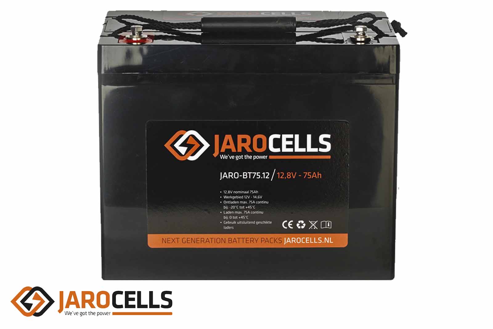 Jarocells JARO-BT75.12 Small Lithium-Ionen-Batterie (LiFePO4), von vorne